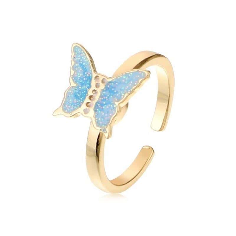 Anxiety Ring <Br>Blue Butterfly