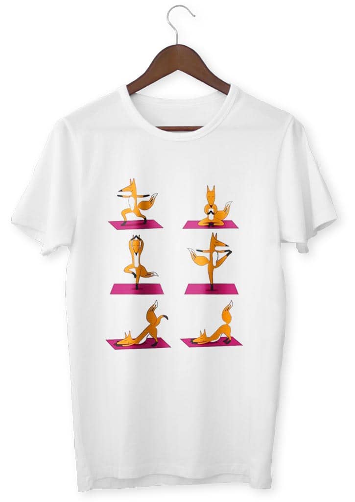T-Shirt Zen <Br> Fox Yoga Posture