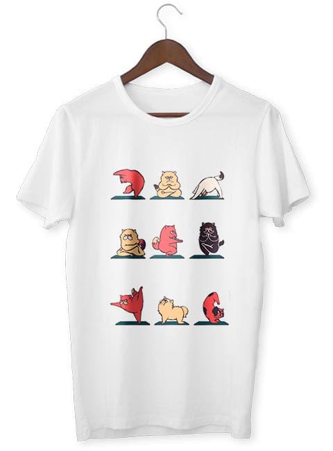 Zen T-Shirt <Br> Yoga Posture Cat
