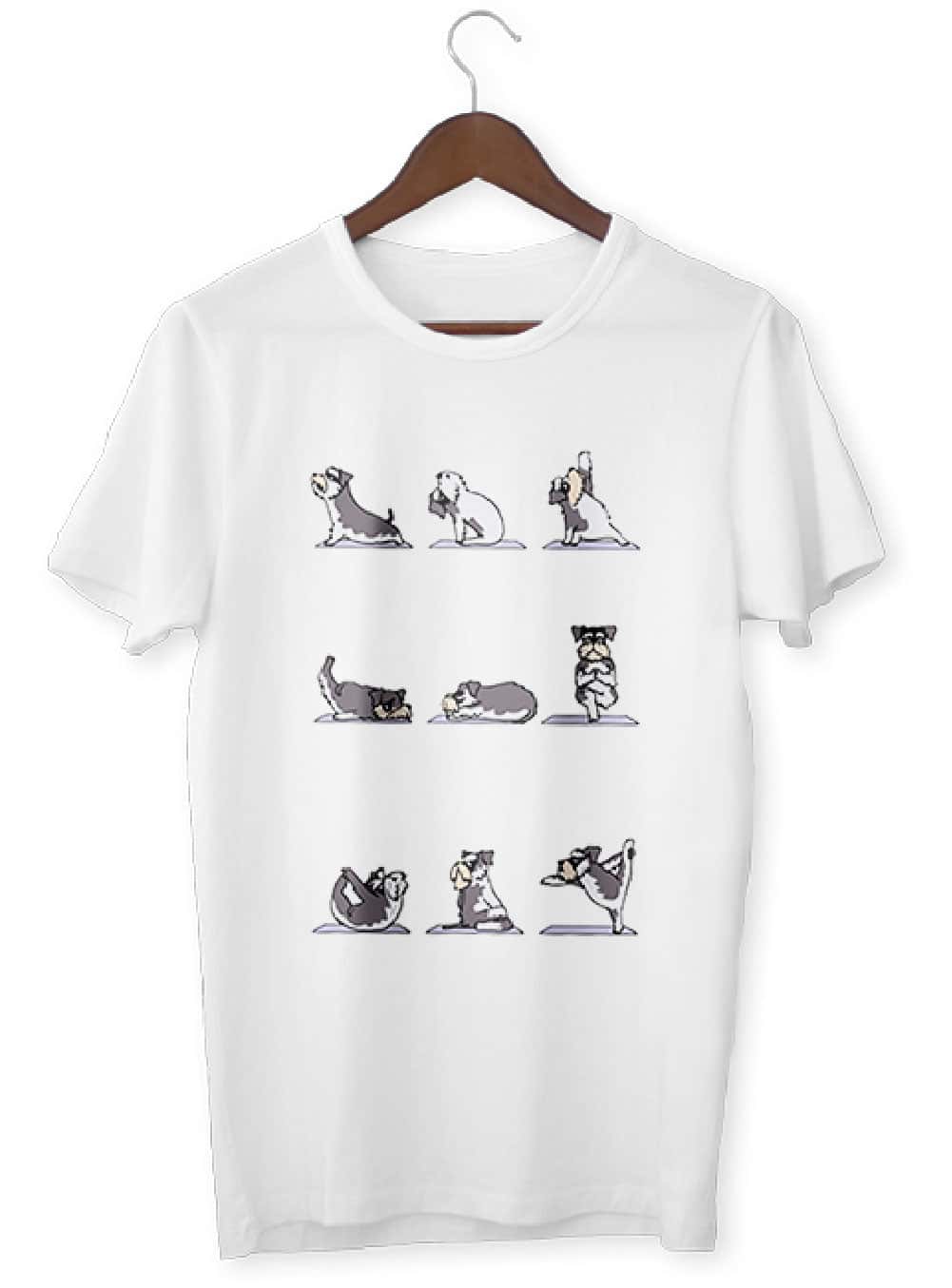 T-Shirt Zen <Br> Dog Schnauzer Yoga