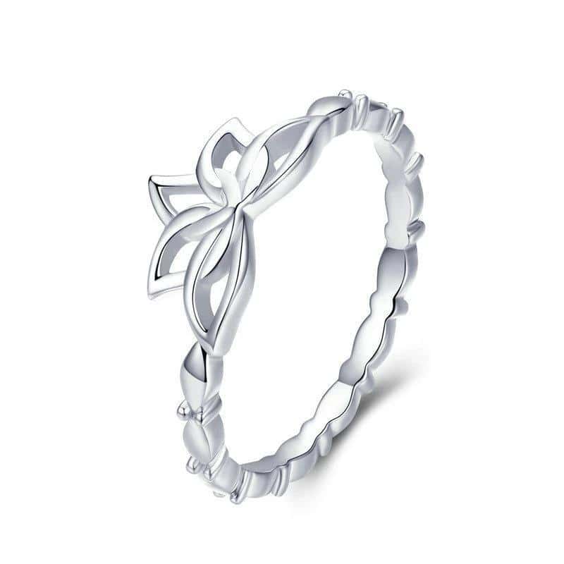 Anti-Stress Ring <Br>Alliance Lotus Flower (Silver)