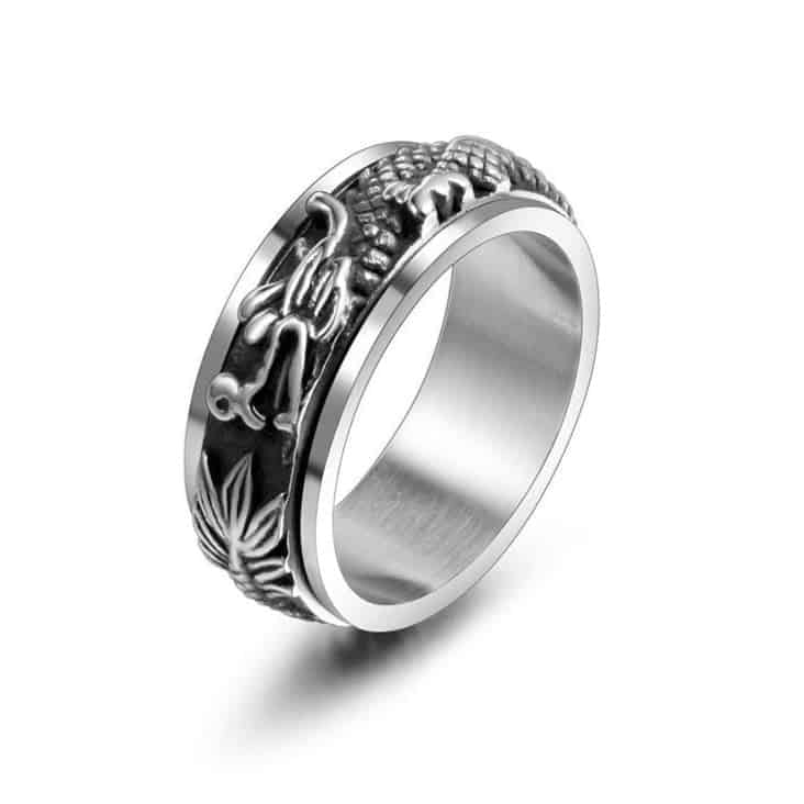 Anti-Stress Ring <Br>Dragon (Silver)