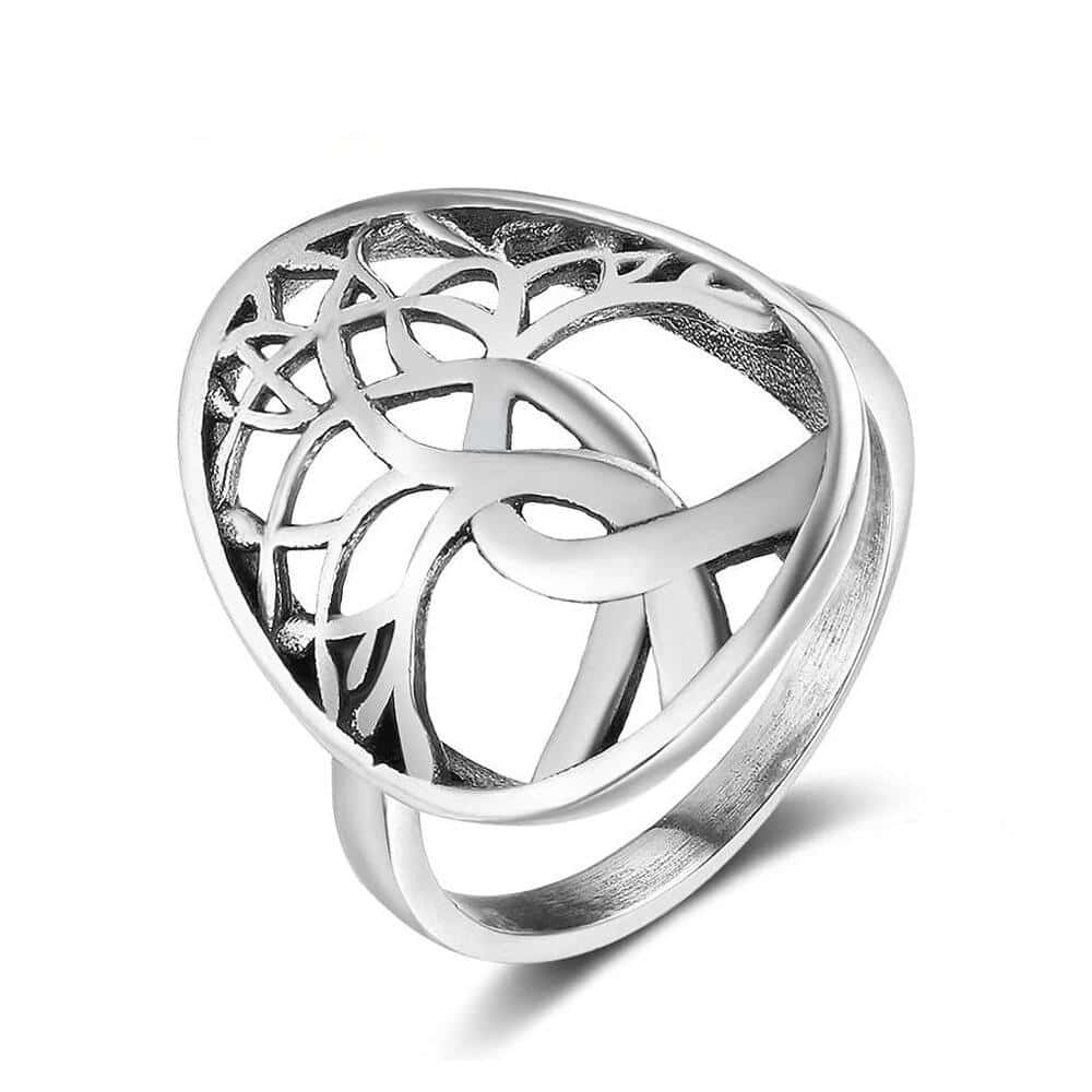 Anti-Stress Ring <Br> Tree Of Life (Sterling Silver)
