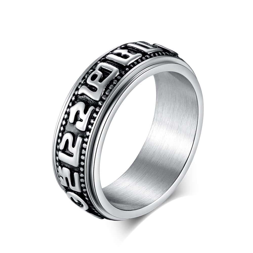 Anti-Stress Ring <Br>Tibetan Mantra