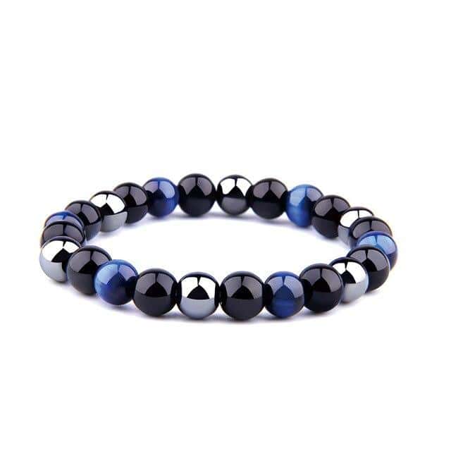 Anti-Stress Bracelet <Br>In Lapis Lazuli, Black Obsidian And Hematite