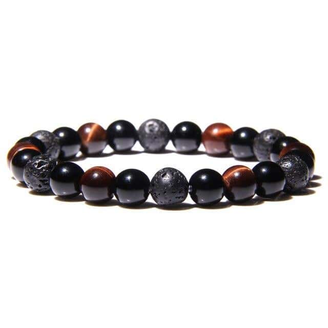Anti-Stress Bracelet <Br>Onyx And Tiger'S Eye