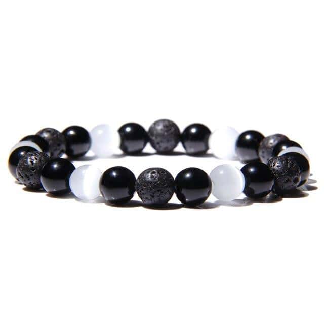 Anti-Stress Bracelet <Br>Cat'S Eye Lava Stone