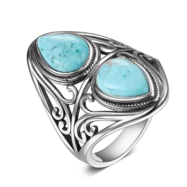 Zen Ring <Br>Woman'S Turquoise Silver