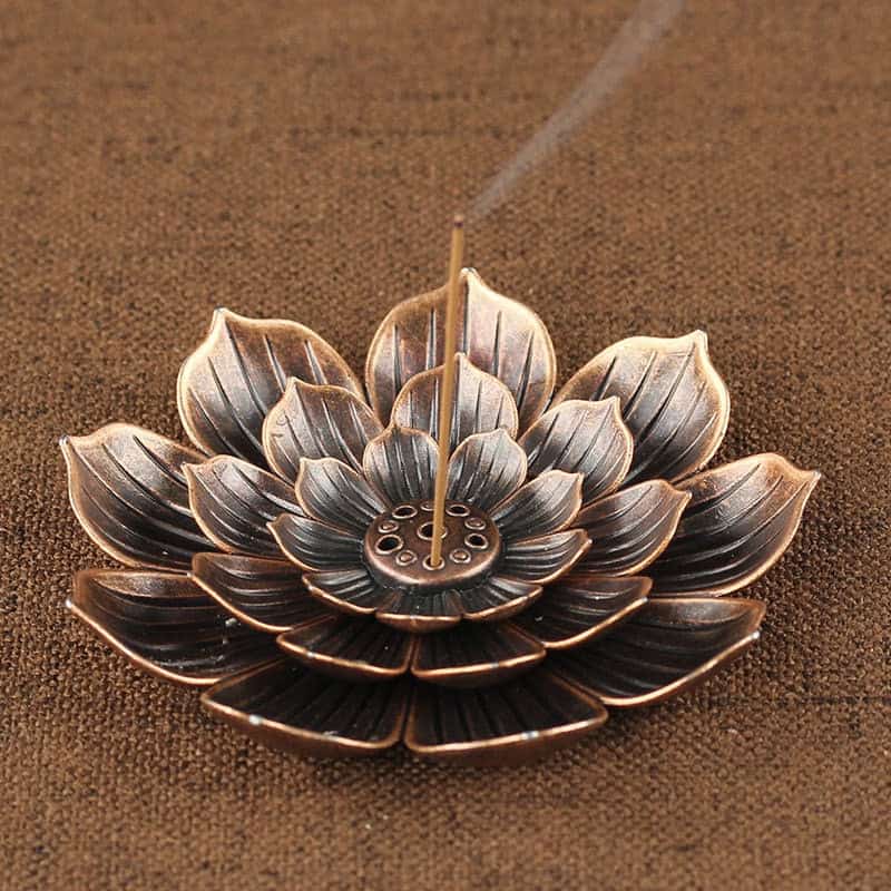 Incense Holder <Br>Lotus Flower Zinc