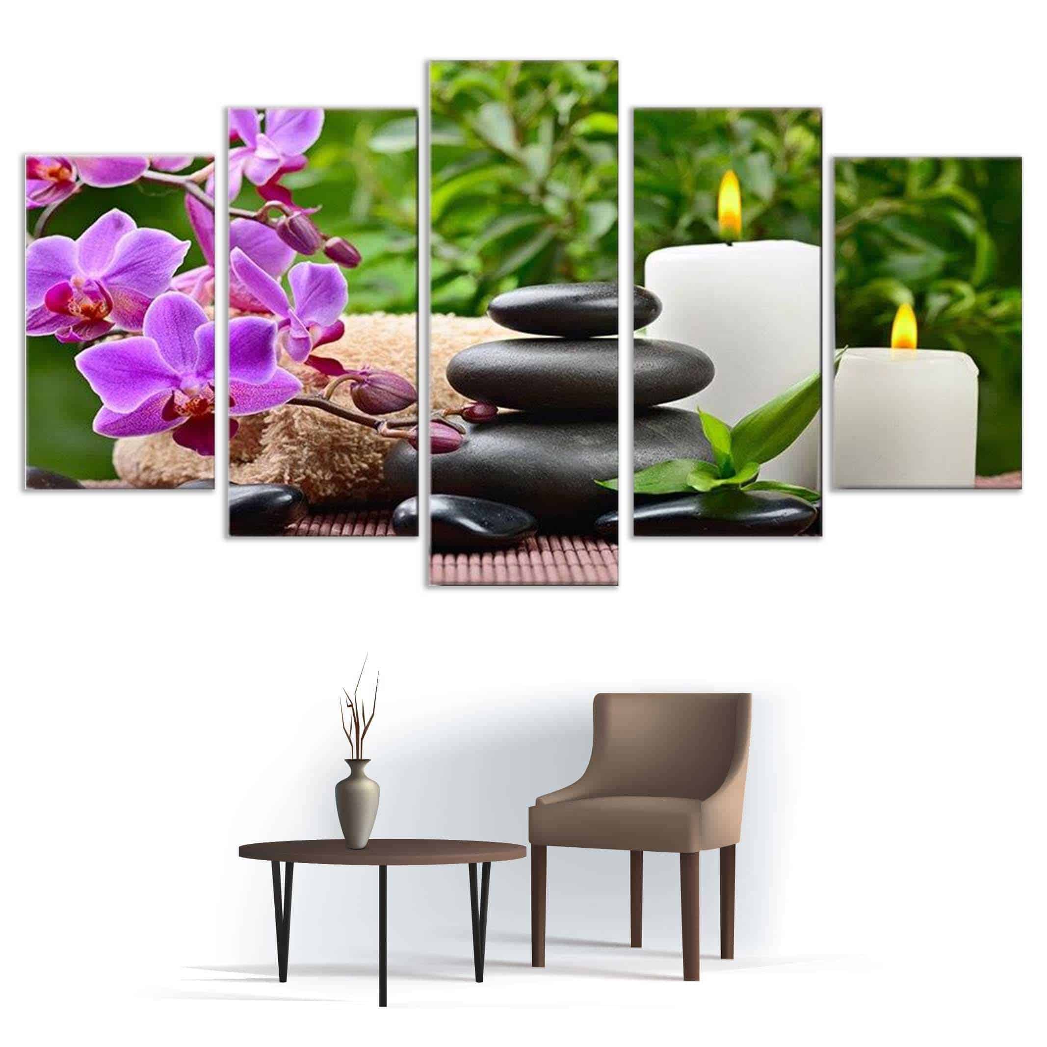 Tableau Zen <Br>Galet Bougie