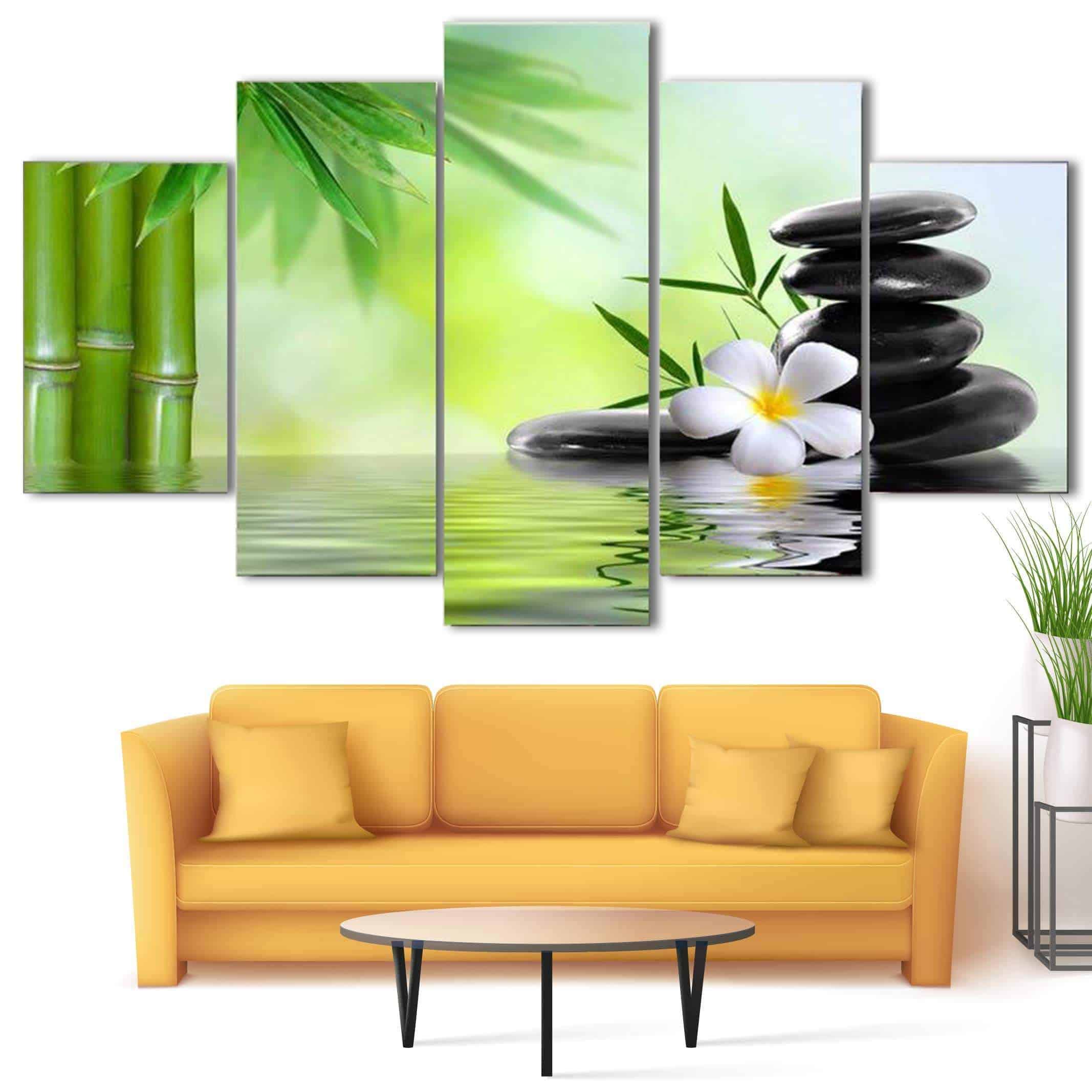 Zen Painting <Br>Bamboo And Pebbles